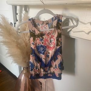 Free People Floral Crop Top